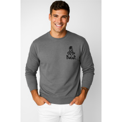 Miesten tummanharmaa hupparihuppari Dakar (musta)