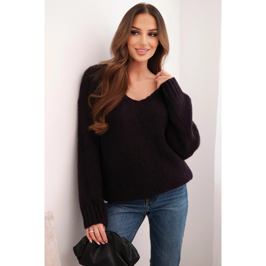 Moteriškas violetinės spalvos megztinis Elin