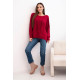 Moteriškas bordo megztinis Star