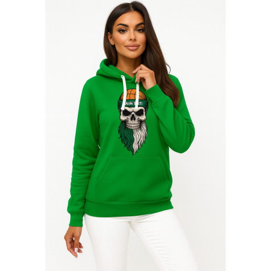 Moteriškas žalias džemperis Žaliai balti Užrašai moterims