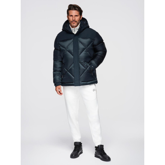 Vyriška tamsiai mėlyna žieminė striukė Blake