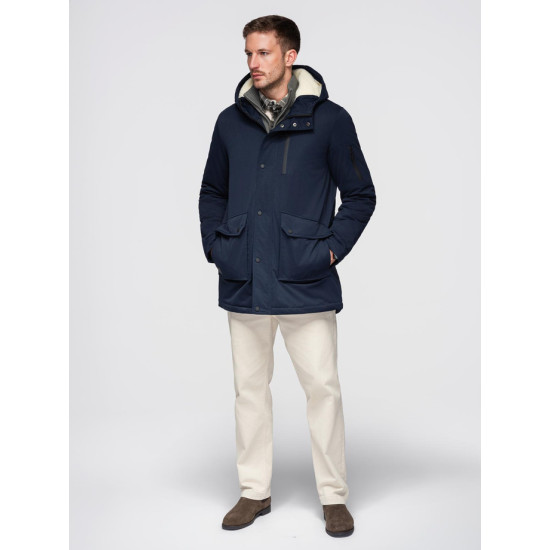 Vyriška tamsiai mėlyna žieminė striukė Elot