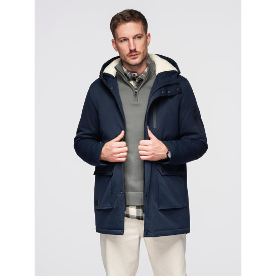 Vyriška tamsiai mėlyna žieminė striukė Elot