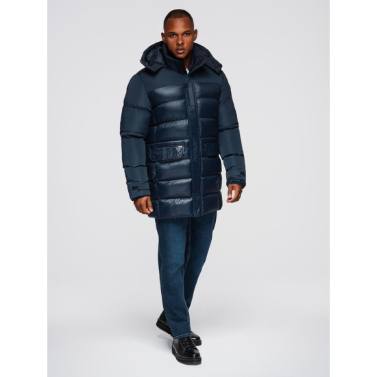 Vyriška tamsiai mėlyna žieminė striukė Brod