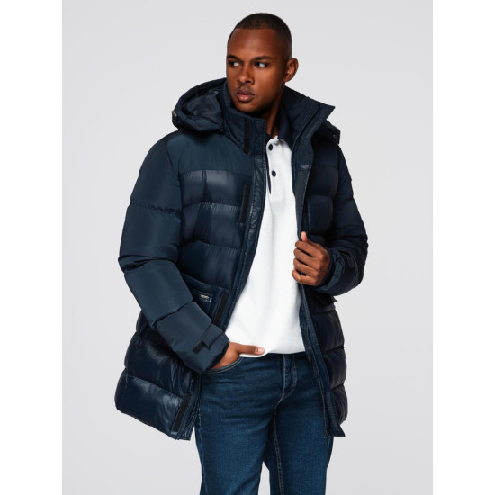 Vyriška tamsiai mėlyna žieminė striukė Brod