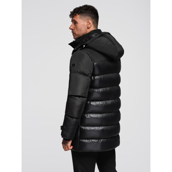 Vyriška juoda žieminė striukė Brod