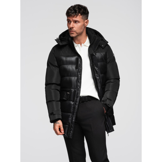 Vyriška juoda žieminė striukė Brod