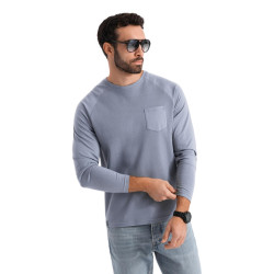 Męska niebieska koszula z długim rękawem Doug