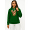 Ciemnozielony sweter damski Lietuvaitė