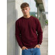 Vyriškas bordo džemperis be gobtuvo Steel