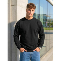 Vyriškas juodas džemperis be gobtuvo Steel
