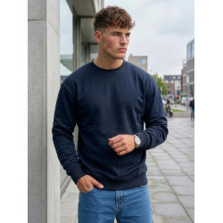 Vyriškas tamsiai mėlynas džemperis be gobtuvo Steel