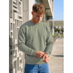 Men's khaki hooded jumper Steel