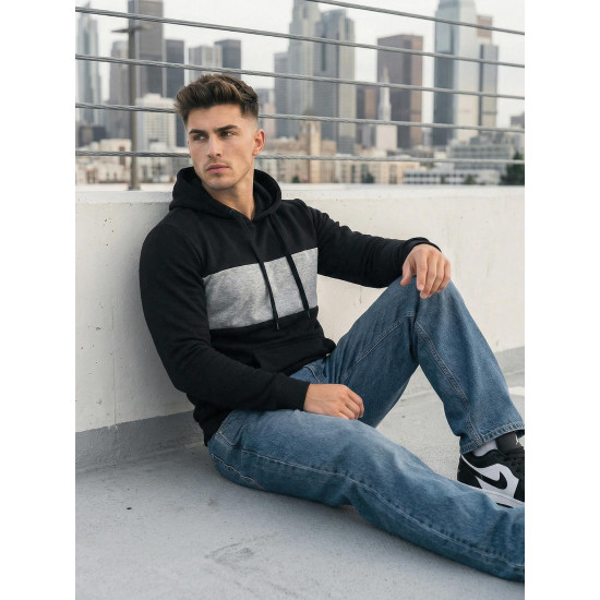 Vyriškas juodas džemperis Lorenzo JS/8B1308/3