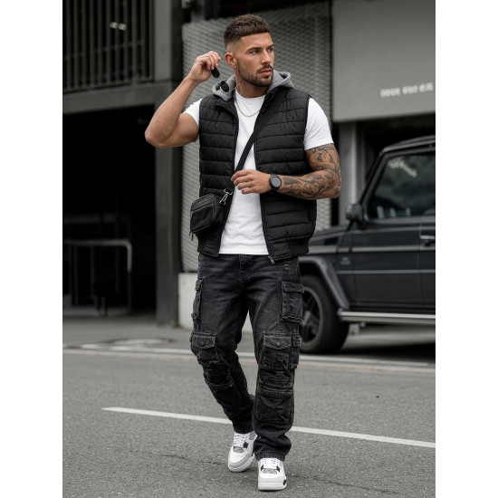 Must kapuutsiga vest Naron Vestid