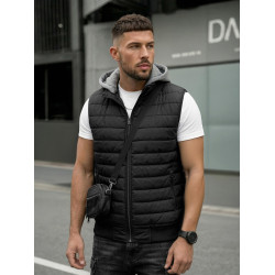 Juoda liemenė su gobtuvu Naron