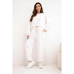 Moteriškas baltas laisvalaikio komplektas Isabel
