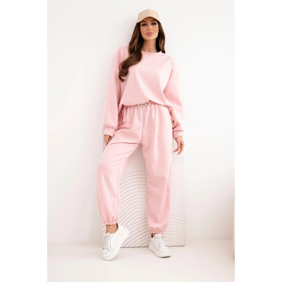 Moteriškas šviesiai rožinis laisvalaikio komplektas Isabel