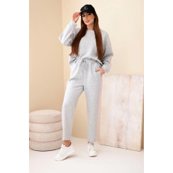 Moteriškas pilkas komplektas su juostelėmis Ambi