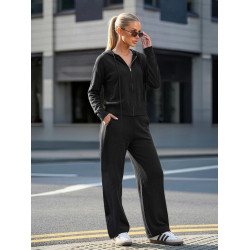 Moteriškas dviejų dalių juodas komplektas Emilin