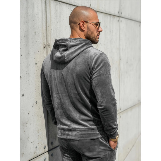 Pilkas vyriškas veliūrinis komplektas Silk JS/8C1169/29 Premium