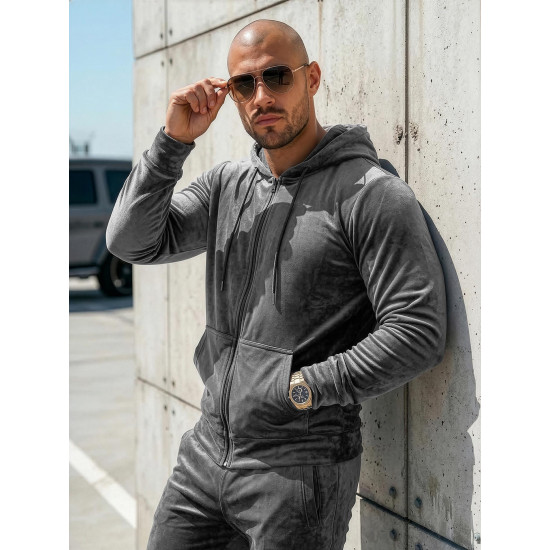 Pilkas vyriškas veliūrinis komplektas Silk JS/8C1169/29 Premium