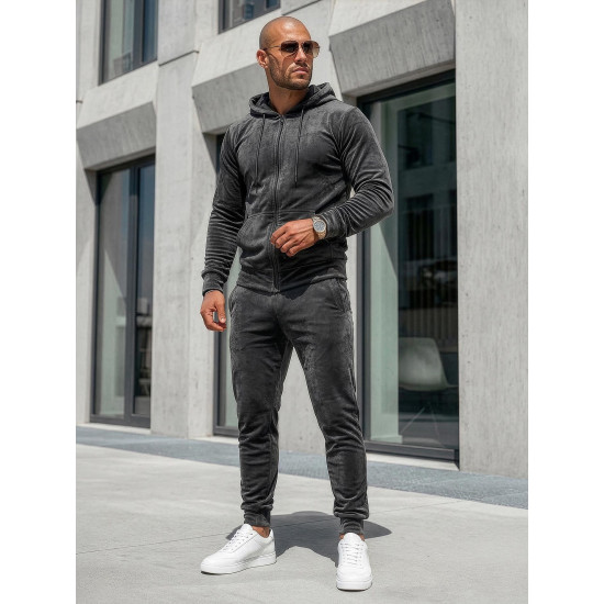 Pilkas vyriškas veliūrinis komplektas Silk JS/8C1169/29 Premium