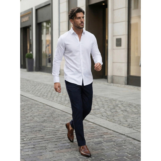 Miesten valkoinen paita Top Paidat