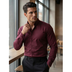 Vyriški bordo marškiniai Top