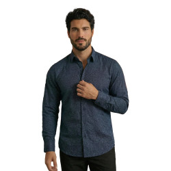Men's dark blue shirt Melba