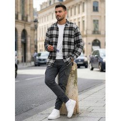 Meeste hall ruuduline särk Marino