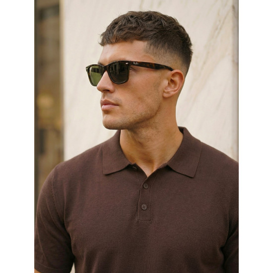 Vyriški tamsiai rudi polo marškinėliai Vibe POLO marškinėliai