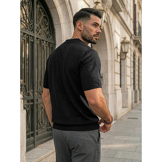 Vyriški juodi polo marškinėliai Force POLO marškinėliai