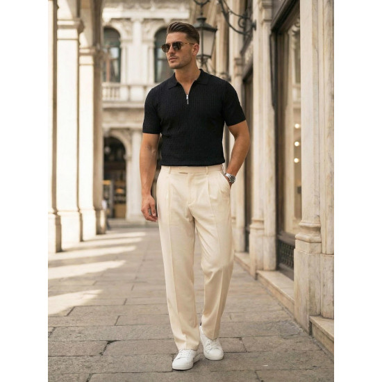 Miesten musta Fast-polo-paita POLO T-paita