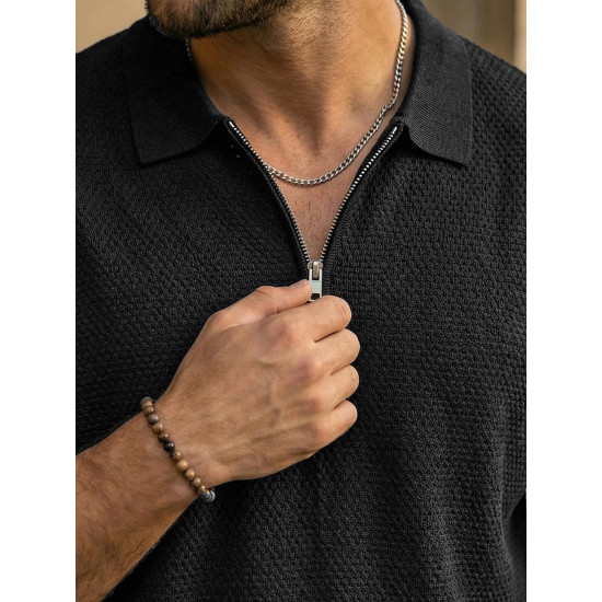 Miesten musta City-polo-paita POLO T-paita