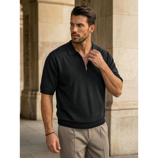 Miesten musta City-polo-paita POLO T-paita