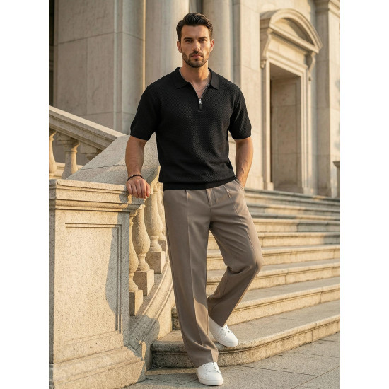 Miesten musta City-polo-paita POLO T-paita