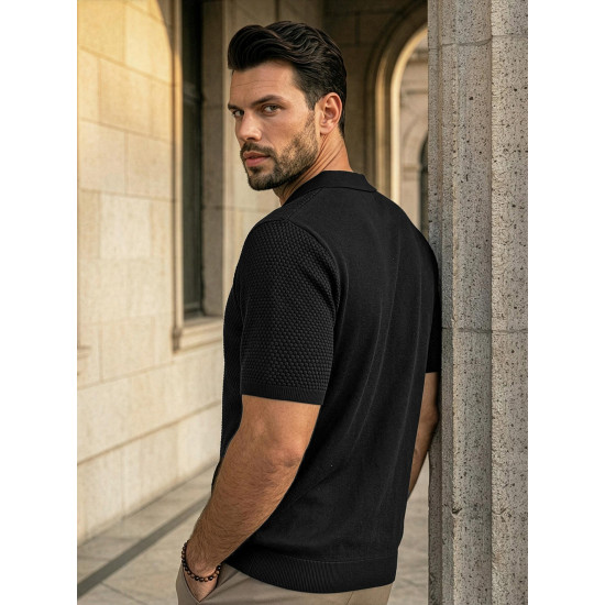 Miesten musta City-polo-paita POLO T-paita