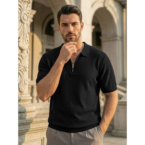 Miesten musta City-polo-paita POLO T-paita