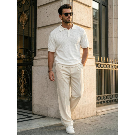 Miesten valkoiset Style-polo-paidat POLO T-paita