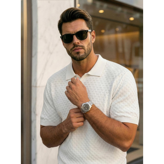 Miesten valkoiset Style-polo-paidat POLO T-paita