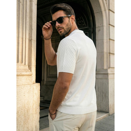 Miesten valkoiset Style-polo-paidat POLO T-paita