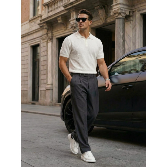 Vyriški balti polo marškinėliai Street POLO marškinėliai