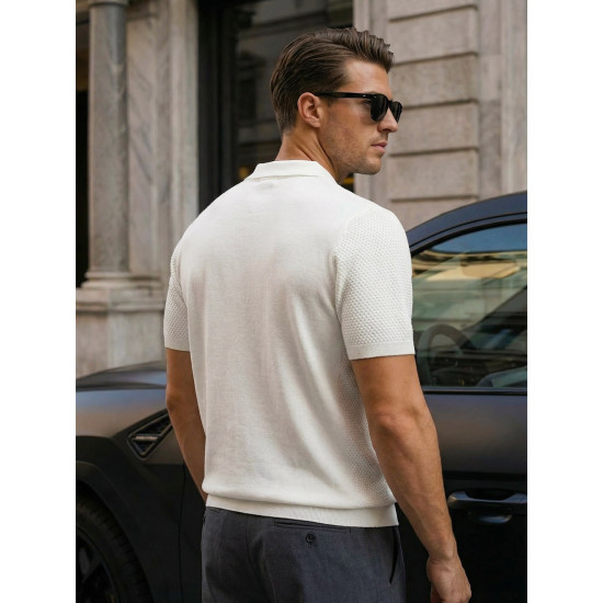 Vyriški balti polo marškinėliai Street POLO marškinėliai