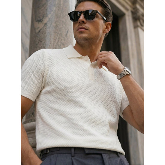 Vyriški balti polo marškinėliai Street POLO marškinėliai