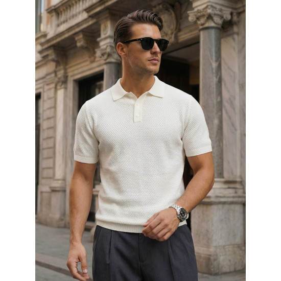 Vyriški balti polo marškinėliai Street POLO marškinėliai