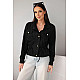 Sieviešu melna zamšādas jaka „Royal“