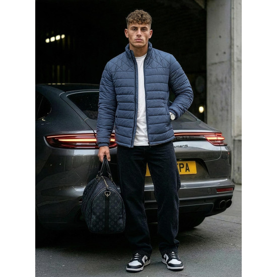 Pereinamojo laikotarpio tamsiai mėlyna striukė Gasen Vyriškos Striukės ir Paltai