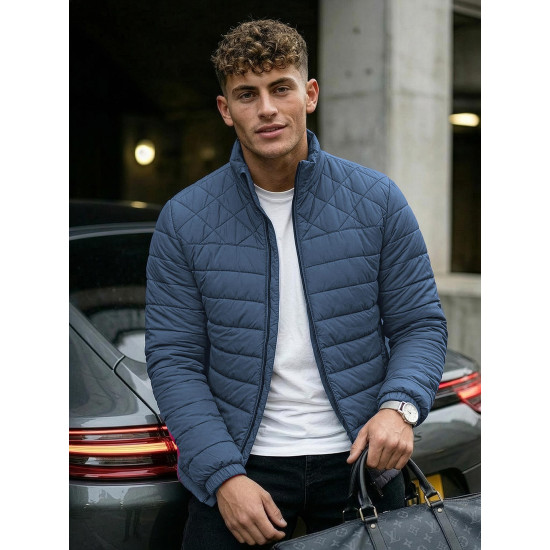 Pereinamojo laikotarpio tamsiai mėlyna striukė Gasen Vyriškos Striukės ir Paltai