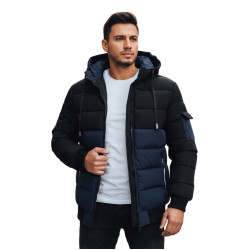 Vyriška juoda/tamsiai mėlyna žieminė striukė Oscar